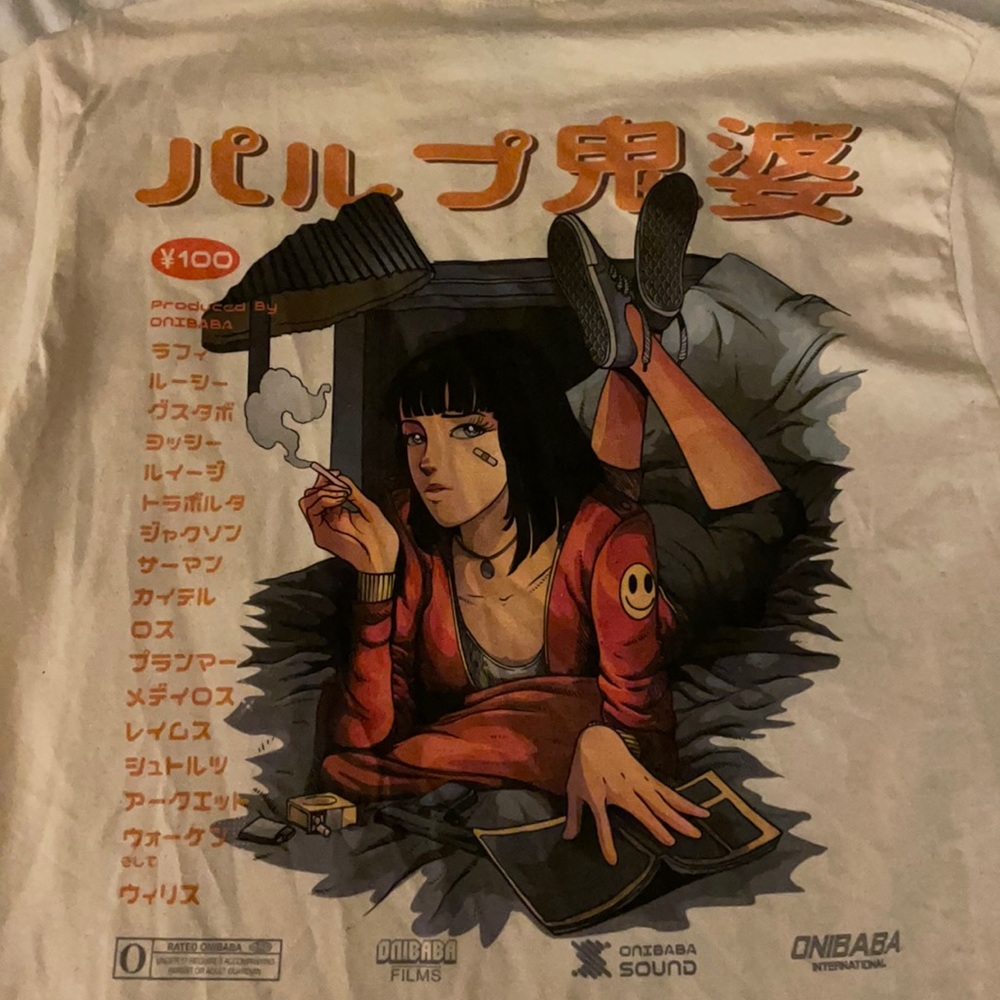 Pulp fiction t shirt one of a kind anime